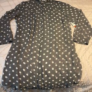 Old Navy Gray Polka Dot Dress